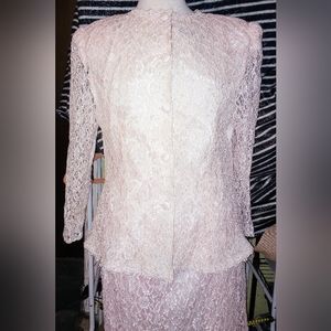Vintage Patra Pink lace suit